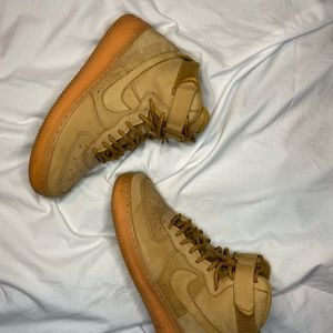 WHEAT/FLAX NIKE AIR FORCE ONES